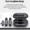 Microfoons Wireless Lavalier Microphone Portable Charging Box Audio en video -opname Plugandplay Mic voor iPhone- en Android -telefoons