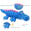 Movies TV Plush toy Soft Plush Pet Dog Squeaky Chew Toys Stuffed Crocodile for Small Large Dogs Cat Cute Interactive Squeak Toy Durable 240407
