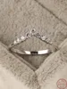 Cluster Anneaux S925 STERLING Silver Little Princess Crown Diamond Ring Simple Sen Series Fres