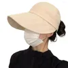 Visors Big Brim Women Sunshade Hat swobodne anty-UV Spring Summer Baseball Caps Regulowane słońce na świeżym powietrzu