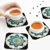 Table Mats BOHOCHIC MANDALA IN BLUE Coasters Kitchen Placemats Non-slip Insulation Cup Coffee For Decor Home Tableware Pads Set Of 4