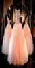 2017 Coral Sparkly Ball Gown Quinceanera Dresses Beaded Crystal Sweetheart Keyhole Laceup Back Ruched Tulle Long Prom Pageant Dre4977276