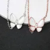 S925 Pure Silver White Fritillaria Butterfly Armband Plated With 18K Rose Gold Shell Nya tillbehör