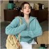 Womens Sweaters Turtleneck Sweater Woman 2022 Autumn And Winter Blue Loose Outside Wearing A Lazy Jatropha Thickening Drop Delivery Ap Dhc4K