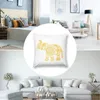 Oreiller Mandala Elephant Yellow Throw Dases d'oreiller Couvercle de canapé