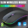 MICE portable Bluetooth 5.0 Souris sans fil 2.4g rechargeable avec le récepteur USB Tablet ergonomique H240407