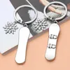 Keychains Lanyards Metal Ski Key Chain Winter Sports Competition Ring Car Pendant Gift Souvenir Q240403