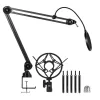 Stand Mic Boom Arm Stand Stand Ajustável Game Microfone Boom Scissor Stand com abraçadeiras para Blue Snowball Outros microfones