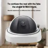 Abbigliamento per interno/esterno fittizio esterno Smart sorveglianza fotocamera casa cupola impermeabile con telecamera di sicurezza CCTV falsa con luci a led lampeggianti