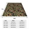 Couvertures confortables mignonnes animaux de compagnie Camouflage Camouflage accessoires de camouflage canapé canapé décoratif jet de flanelle ultra-douce pour chambre à coucher