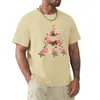 Mens Polos Christmas Flamingo-Flamingos Tree T-shirt Korean Fashion Vintage Hippie Clothes Black T-shirts For Men