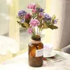 Decoratieve bloemen kunstmatige rhododendron nep rose camellia boeket bundel outdoor planten home tuin bruiloft scene decoratie