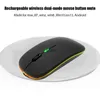 마우스 PC 게이머 무선 Bluetooth Silent Mouse 4000 DPI MacBook 태블릿 노트북 PC 마우스 초대형 조용한 2.4G H240407에 적합합니다.