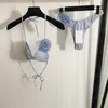 Gül Çiçek Mayo Kadın Plaj Giyim Halter Bras Panties İç Çamaşırı Takım Yaz Moda İki Parçalı Bikini