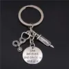 Keychains Citavos 1PC Setinga estetoscópio Caduceus Chave -chave Chavening Doctor Physicians Medical Titlder Keychain Jóias Q240403