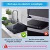 Bordmattor marknadsföring! 6 st elektriska induktionshällskyddsmattor Antislip Silikon Cooktop Scratch Cover Heat Isolated