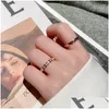 Anneaux de bande 2023 S Sterling Sier Diamond For Women Shining Crystal Stone Designer Ring Jewelry No Box Drop Livrot Dhja8