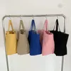 Bag 2024 Women's Canvas Cotton Plaid Ladies Borse spalla centrale per donna entrambe le parti disponibili giovani interi vendita