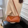 Shoulder Bags Fashion Flower Hand-held Cylinder Bag One Hand-carried Commuter 2024 Solid Color Diagonal Pillow Women