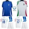 2024イタリアサッカージャージイタリアVerratti Chiesa Maglie XXXL 4XL Kids Kit Set Socks Barella Bonucci Concept Special Match Pre Matchトレーニングユニフォームサッカーシャツ