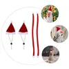 Dog Apparel 2 Sets Chicken Hat Scarf Christmas Kit Xmas Costume Accessory Accessories Small Pet Party Warm Elastic Outfit