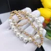 Designer Woman Charm Bracelets Chanells Luxury Fashion Marque Lettre C Logo Bracelet Pearl Femmes Silver Bracelet Bijoux Gol