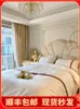 Yatak setleri hafif lüks yüksek dereceli dört parçalı set saf tüm 120 parçalı saten yatak tabakası yorgan kapağı uzun başlıklı pamuk