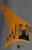 Moderne Korina 1958 Neuauflage Heritage 1982 Natural Flying V E -Gitarrenboot Paddle Gumby Style Gradstock Dot Inlay Gold Hard2153481