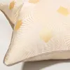 Pillow Modern Style Jacquard Cover Embroidery Beige Yellow Geometric Fan Decorative Pillows El Villa Sofa Bed Back Pillowcae