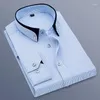 Men's Casual Shirts Plus Size 5xl Striped Long-sleeved Shirt Four Seasons Business Fashion Slim Fit Man Brand Tops