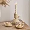 Candle Holders Minimalism Porcelain Nordic Home Decor Candlestick Wedding Gold Table Ideas Art Gift