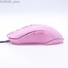 Ratos com fio mouse silencioso mouse colorido rosa e rosa mouse linda garota silent wired mouse 2400dpi ergonomia para laptop pc y240407