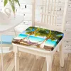 Kussen kokosnoten eiland palmbomen bedrukte stoel vierkante mat katoenen rugleuning s zachte kussen voor vloer meditatie decor