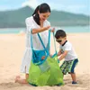 Storage Bags 1pc Extra Large Mesh Beach Bag Childrens' Toy Swimming Equipment Laundry Tote Backpack Sand Away