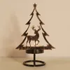 Kaarsenhouders Kerstmis thema boom kandelaar ijzer kunsttafel decoratie omgevingslamp elanden ornamenten cadeau