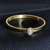 Bangle 2024 Design Gold Color Zircon Bracelet en acier inoxydable haute qualité pour femme Brand Charme Jewelry Gift