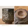 Koppar tefat 115 ml antik klasad silver lotus japansk ugn fambe hushåll stor kapacitet lyx keramisk te master singel cup teaware