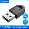 Adaptör Orico BluetoothCompatable Adaptör 5.0 USB Dongle Mini Alıcı Aktarım Kablosuz Adaptör Destek Windows 7/8/10 Dizüstü bilgisayar için