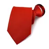 Nakszenia Solid Color Dekolt Zipperowany krawat 8 cm męski krawat gravatas rączka muszka męska akcesoria ślubne