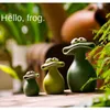 Creative Cute Big Mouth Frog Harts Staty Decoration Home Bedroom Desktop Bonsai Miniature Looking Garden Balcony Decoration 240322