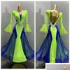 Abbigliamento da palcoscenico Abcdance Absance Modern Waltz Tango Competizione da ballo Dance Smooth Costume Long Green Drop Delivery Delivery Dhkde