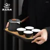 Teaware sets Japanse stijl theeset keramische service reispot en cup handgemaakte draagbare auto juego de te 50