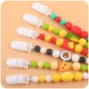 New New Cute Fruit Bead Pacifier Clips Silicone Chain Newborn Soother Chains Nipple Holder For Baby Accessories