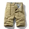 Zomer nieuwe heren werk shorts los grote katoenen capris multi pocket casual broek