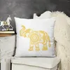 Oreiller Mandala Elephant Yellow Throw Dases d'oreiller Couvercle de canapé