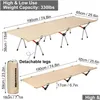 Outdoor Pads Mat Cam Slee Bed Portable Folding Cot For Picnic Hiking Backpacking Drop Delivery Sports Outdoors And Otdrf Camping Dhdtu