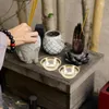 Schalen 7 Stcs Wasserangebot Schüsselbehälter Dekor Minibrille Zinn Opfer Tassen Accessoire Altar Messing