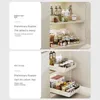 Kök förvaringsskåp Täckning Spice Drawer Shelf Organizer med bilder installationsfria Gusseted lådor