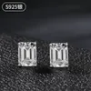 S925 Boucles d'oreilles de style coréen argenté Sparkling High Carbone Cut Diamond Studs Chic Bijoux de mode ACCESSOIRES ÉLÉGANT