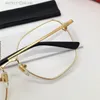 Best-selling eyewear 18k cat-eye shape frame gold-plated ultra-light optical men and women business style versatile glasses top quality 0417O